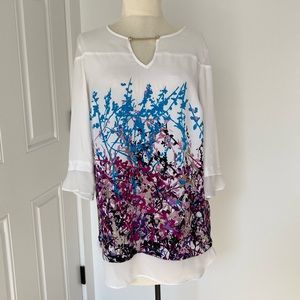 Dana Buchman layered floral tunic top DONATING SOON